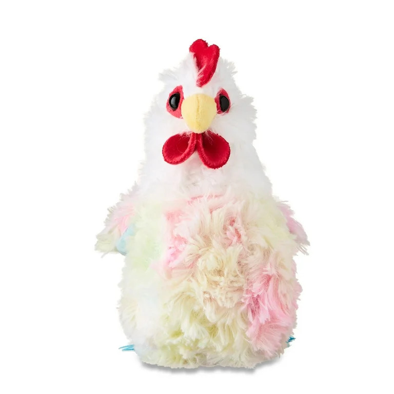 Easter Small Tie Dye Shaggy Chicken Plush, 8 in, by Way To Celebrate - Walmart.com | Walmart (US)