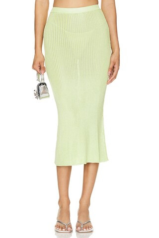 Calle Del Mar Ribbed Skirt in Sweet Lime from Revolve.com | Revolve Clothing (Global)