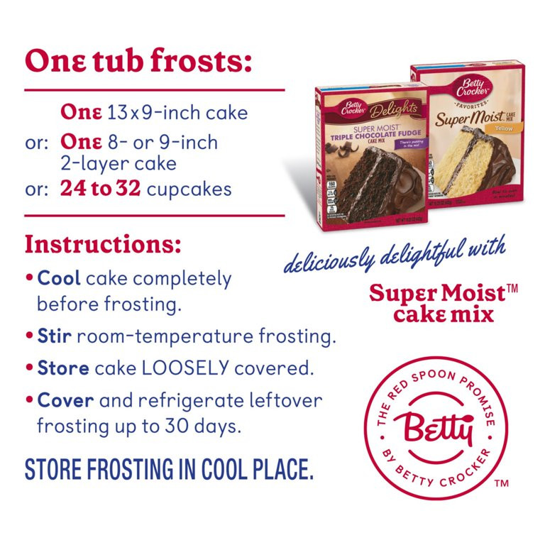 Betty Crocker Rich and Creamy Milk Chocolate Frosting, Gluten Free, 16 oz - Walmart.com | Walmart (US)