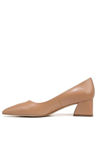 Franco Sarto Womens Racer Pointed Toe Block Heel Pump Toffee Tan Leather 6.5 W | Amazon (US)