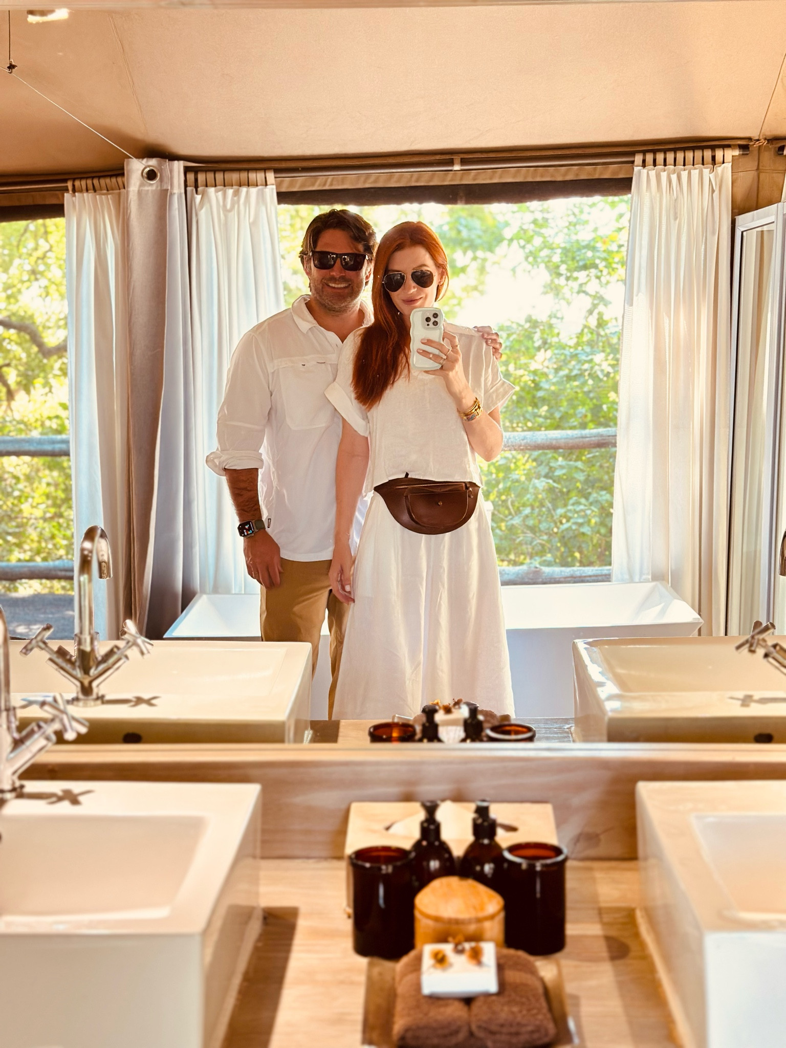 The lodges here are so dreamy and the weather couldn’t be more perfect, I can’t wait to show you guys more.
This outfit is 100% linen and such good quality, the fabric is a great weight and not see-through + it’s breathable for the warmer parts of the day. 

#LTKstyletip #LTKtravel #LTKSeasonal