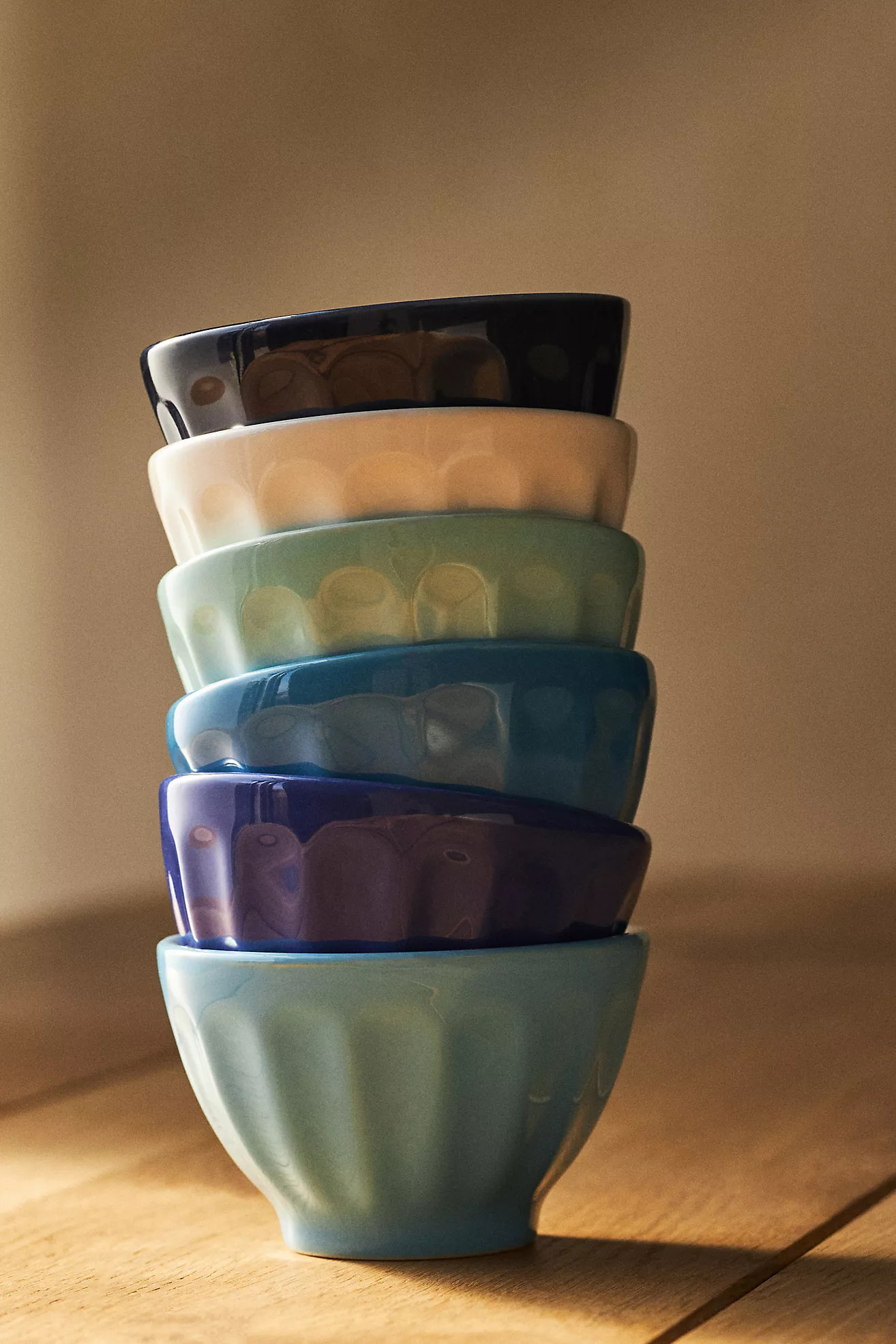 Amelie Assorted Latte Mini Bowls, Set of 6 | Anthropologie (US)