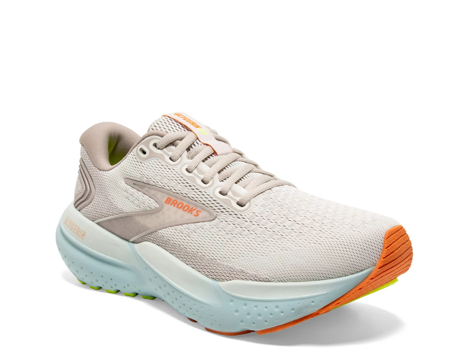 Brooks Glycerin 21 Running Shoe | Women's | Coconut/Aqua/Autumn Sunset | Size 11 | Sneakers | DSW