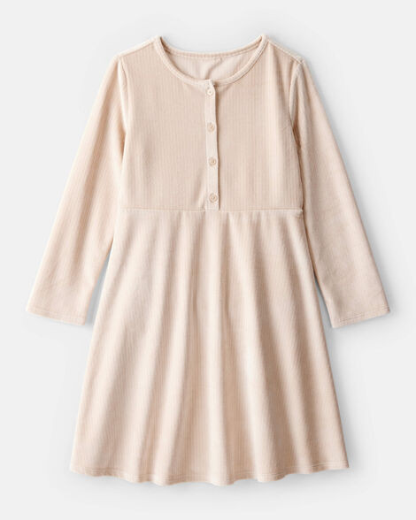 Girls Cozy Rib Dress - Cream | Carter's Inc