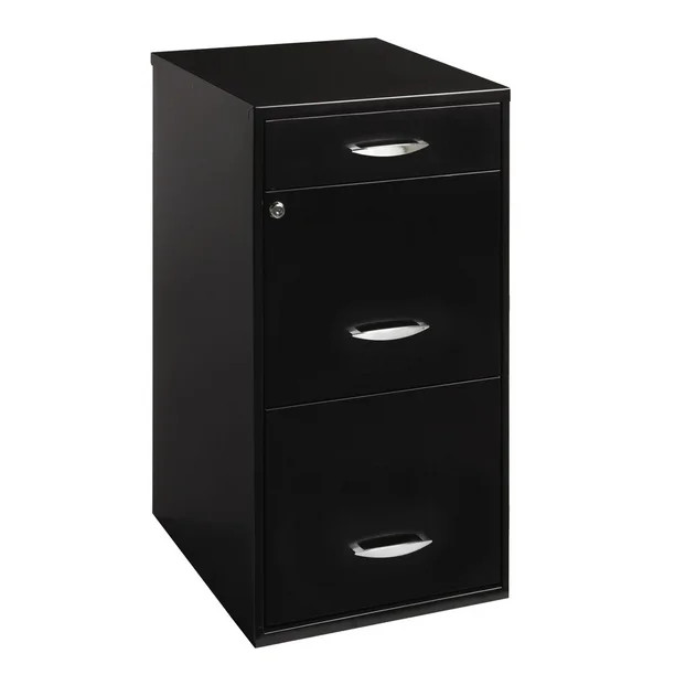 Filing Cabinet 18"W, 3-Drawer Organizer File, Black | Walmart (US)