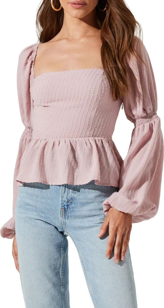 ASTR the Label Smocked Square Neck Top | Nordstrom | Nordstrom