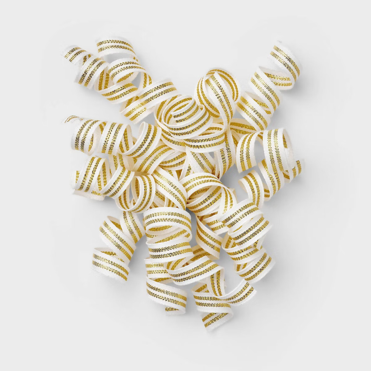 5" Fabric Curl Swirl Gift Bow Gold/White - Spritz™ | Target