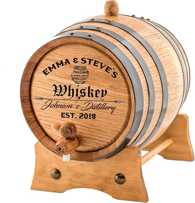 Personalized - Custom Engraved American Premium Oak Aging Barrel - Age your own Whiskey, Beer, Wi... | Amazon (US)