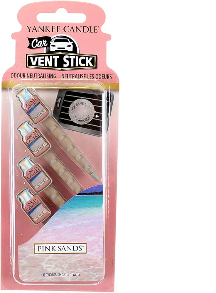 Amazon.com: Yankee Candle 5038580059939 car Vent Stick Pink Sands op-4 szt. YCVSPS, 4 Count (Pack... | Amazon (US)