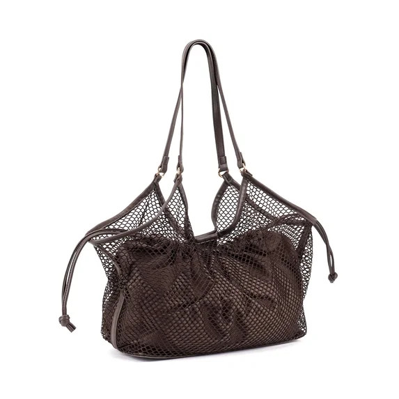 Gustave Large Mesh Tote Bag for Women Summer Hobo Beach Bag Slouchy Trendy Shoulder Handbag Purse... | Walmart (US)