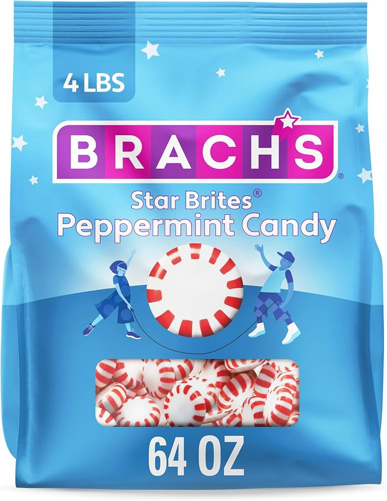 Brach's Star Brites, Candy, Peppermint, Individually Wrapped, Made With Real Peppermint Oil, 64oz... | Amazon (US)