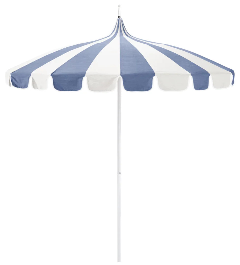 Vintage Pagoda Air Blue Sunbrella Patio Umbrella 8.5 ft. | Mintly Home