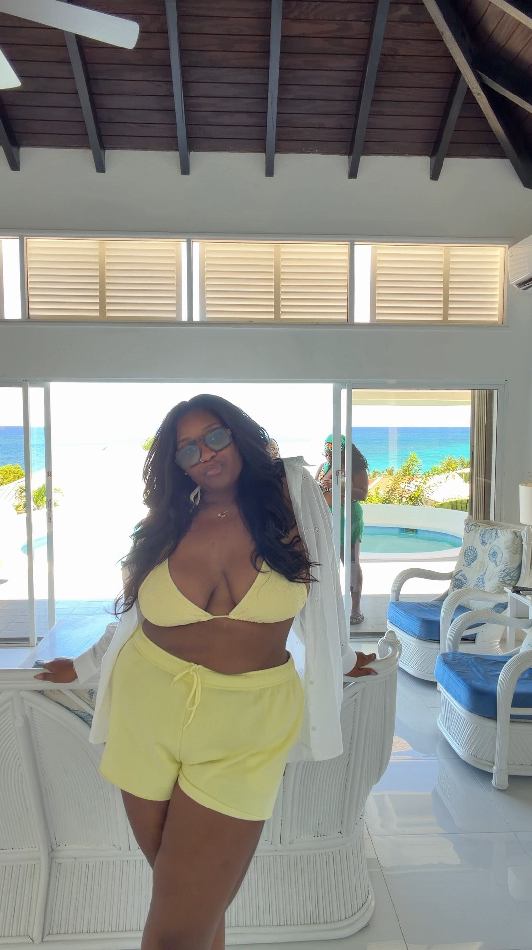 St Maarten ready 🏝️✈️✨
Bikini top: old navy, xl 
Shorts: Walmart, xl
Beach shirt: old navy, xl 
Sandals: TJ MAXX 

#LTKSwim #LTKTravel #LTKootd
