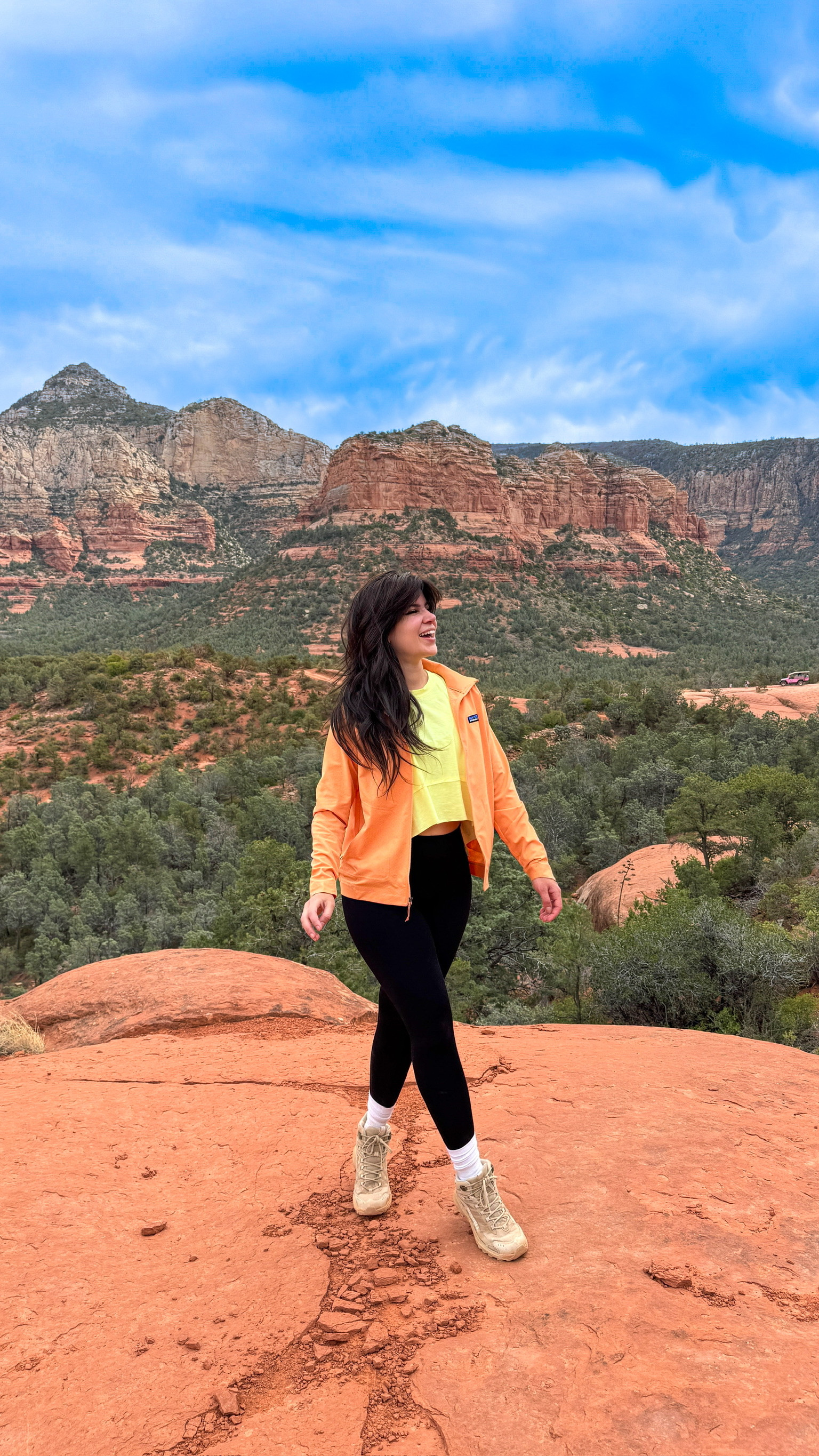Travel Outfit | Outdoorsy Outfit | Granola Girl Outfit | Arizona Travel | Hiking Outfit | Adventure Outfit | Sedona Arizona

Wearing:
Patagonia W's R1 CrossStrata Jkt heirloom peach
Merrell Women's Moab 3 Mid Waterproof poplar
Oner Active effortless seamless leggings 
Free People tempo tank - sour citrus 

#LTKStyleTip #LTKTravel #LTKActive