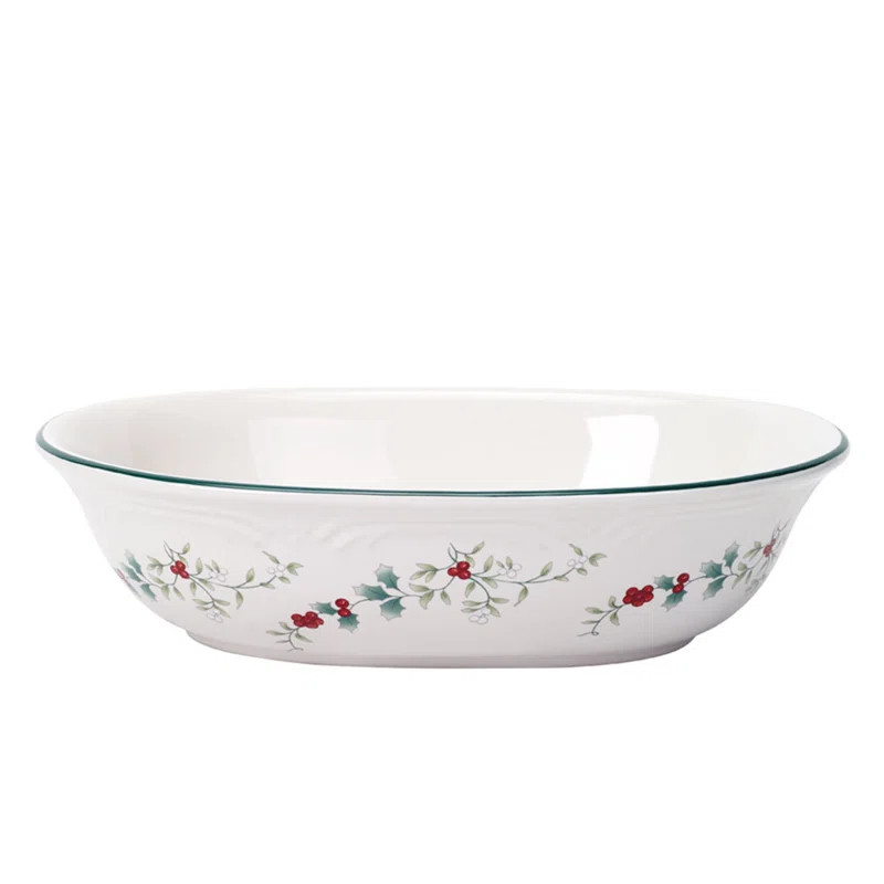 Pfaltzgraff Winterberry Oval Vegetable Bowl - White & Reviews | Wayfair | Wayfair North America