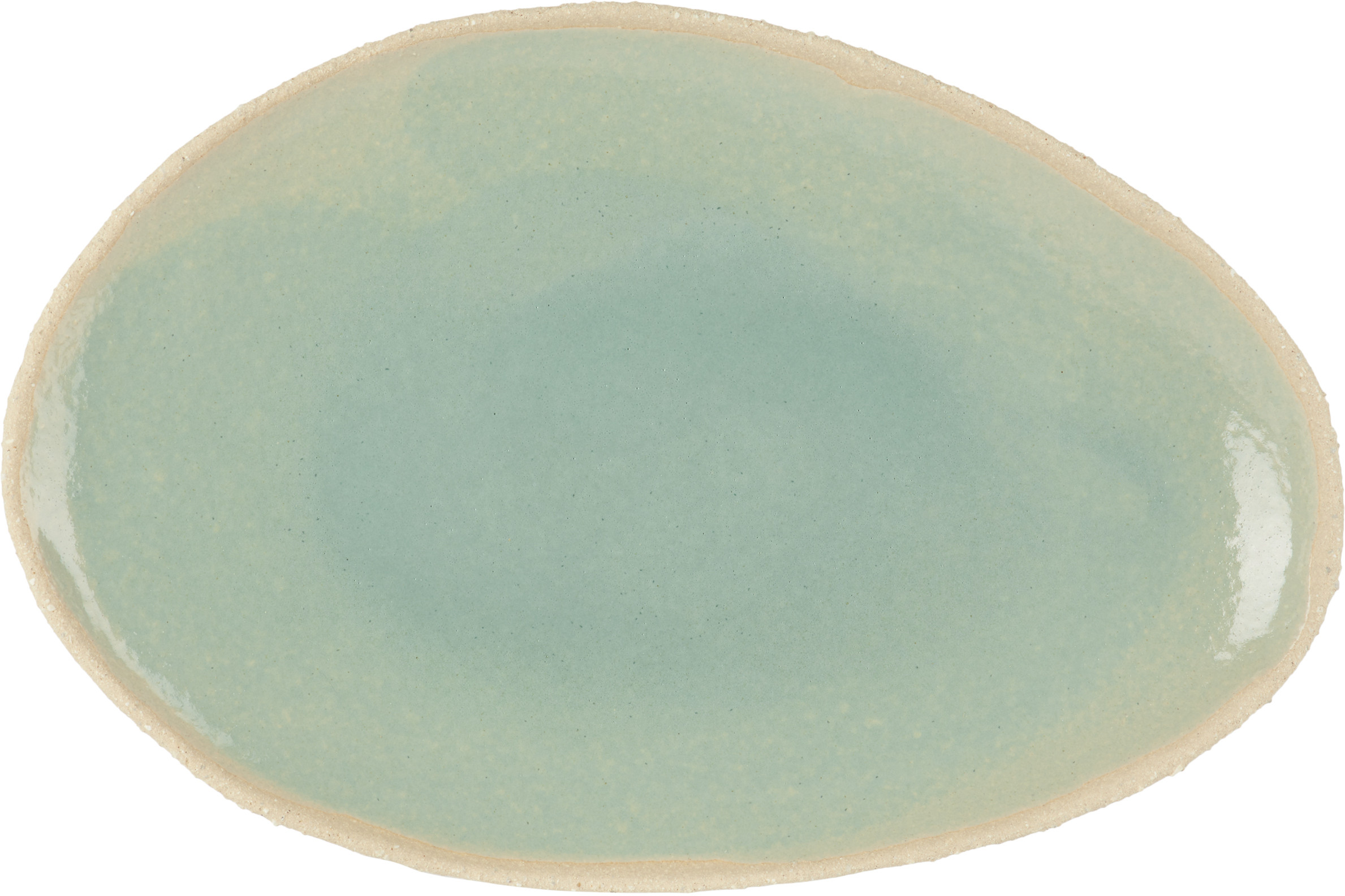 Jars Céramistes Green L Wabi Oval Plate | SSENSE
