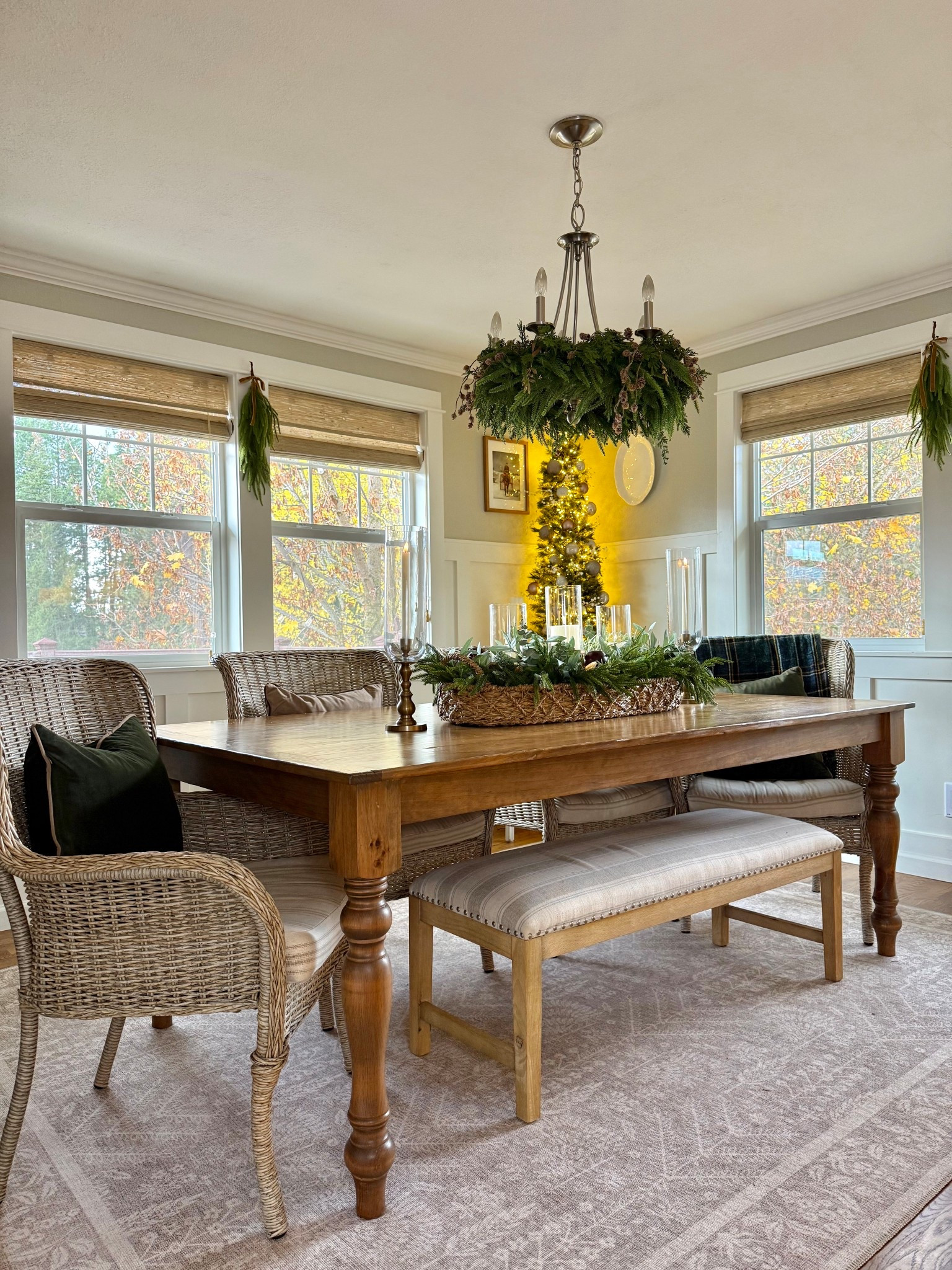 Simple cottage core natural table dining room for Christmas

#LTKHoliday #LTKSeasonal #LTKHome