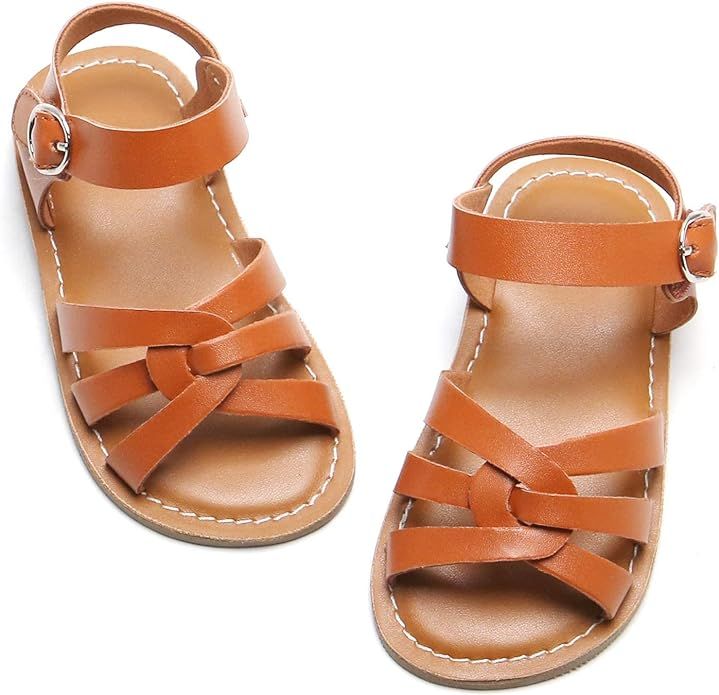 Felix & Flora Toddler Girl Sandals - Little Girl Easter Summer Dress Shoes Lightweight Open Toe B... | Amazon (US)