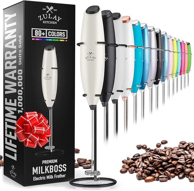 Zulay Powerful Milk Frother Handheld Foam Maker for Lattes - Whisk Drink Mixer for Coffee, Mini F... | Amazon (US)