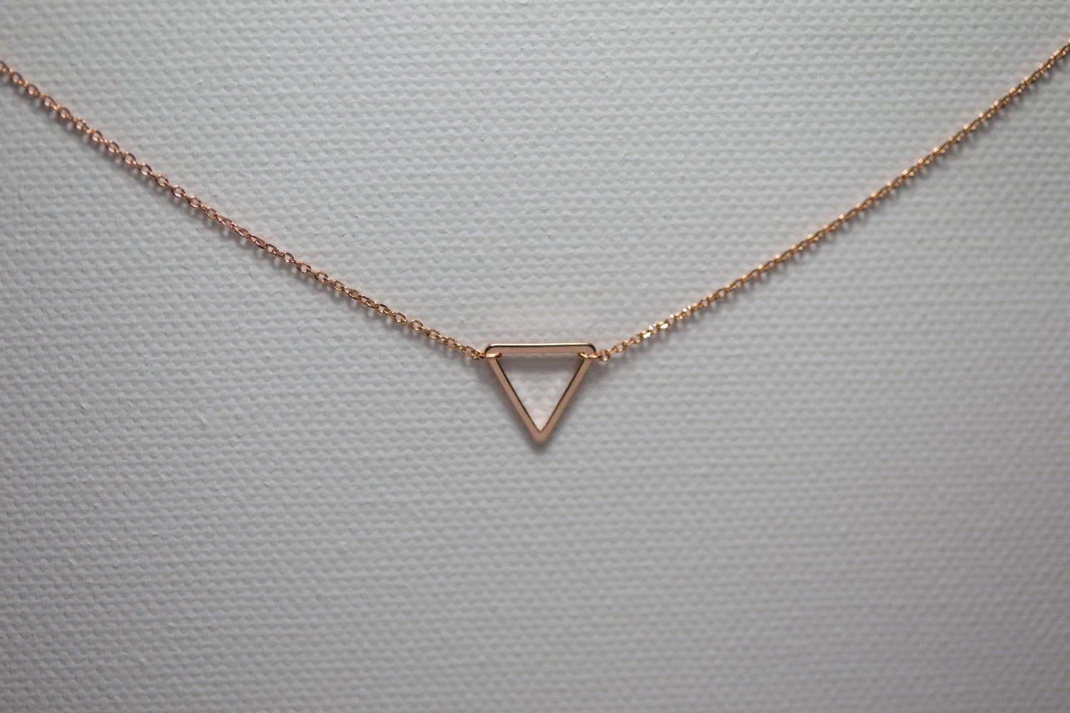 Dainty triangle link necklace//rose gold //Minimalist//Simple//Dainty//Everyday//RG005 | Etsy AU