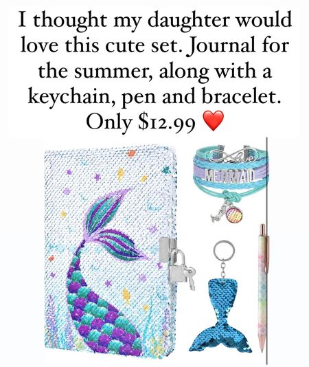 How cute is this mermaid journal set for the summer? Great gift for one of your kids as it end of school treat for the summer.

#LTKGiftGuide