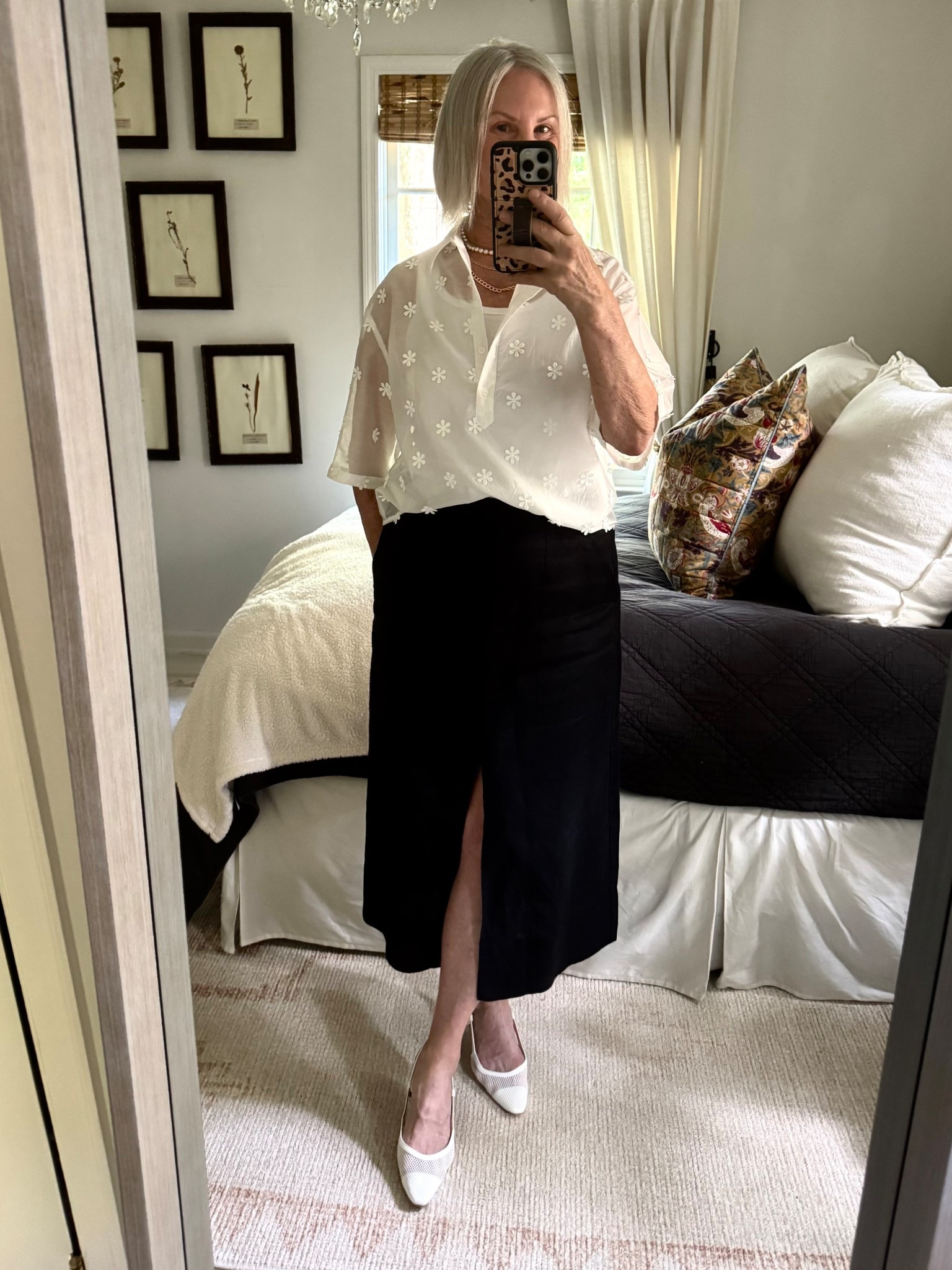 Summer lunch outfit!
Skirt sold out and could not find the shoes  either😬

#LTKOver40 #LTKSeasonal #LTKFindsUnder100