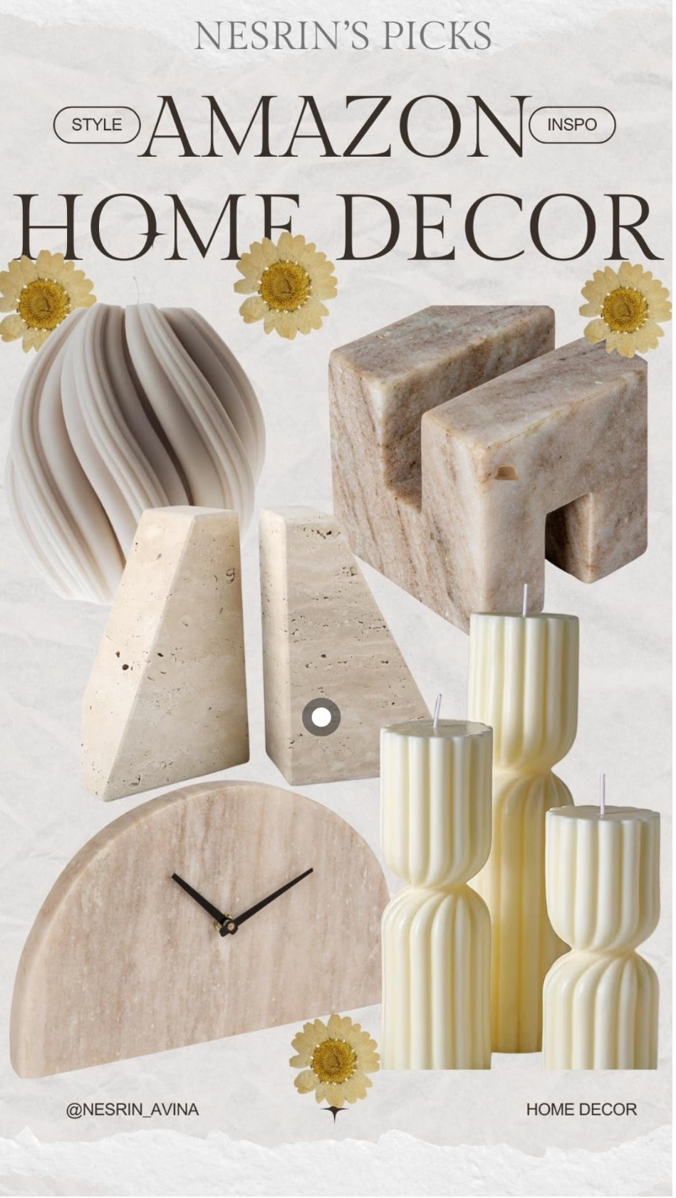 contemporary decor
modern home decor
minimalist home decor from amazon
white decor
marble decor