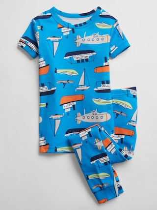 babyGap 100% Organic Cotton Ships Boats PJ Set | Gap Factory