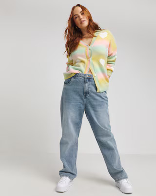 Rainbow Ombre Heart Cardigan | Simply Be | Simply Be (UK)