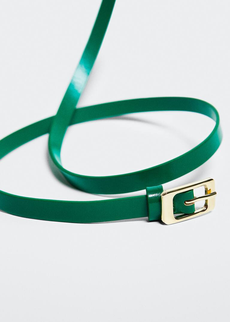 Buckle skinny belt -  Women | Mango USA | MANGO (US)