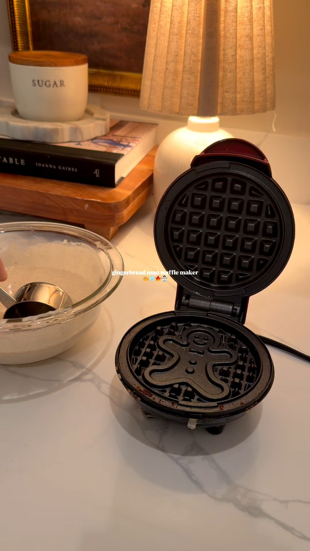 Gingerbread man waffle maker