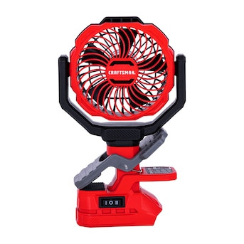 CRAFTSMAN 4-in 20 -Volt Indoor Red and black Desk Fan | Lowe's