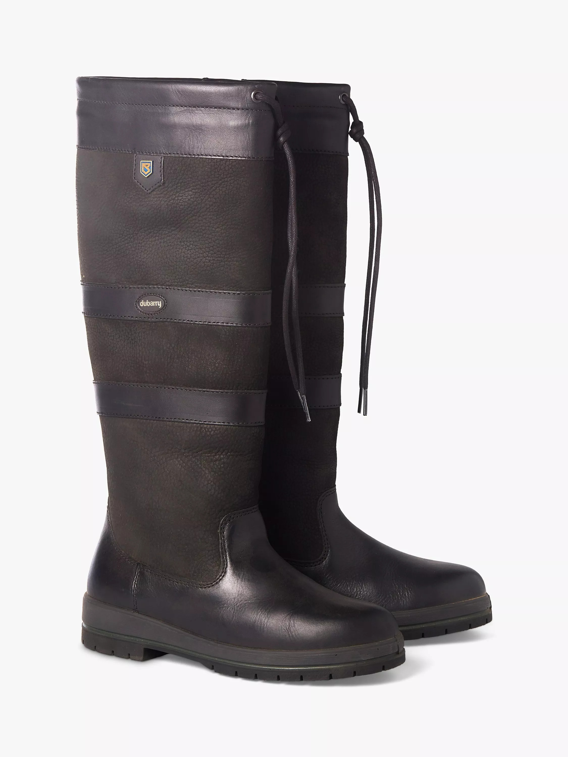 Dubarry Galway Leather Knee Boots, Black | John Lewis (UK)