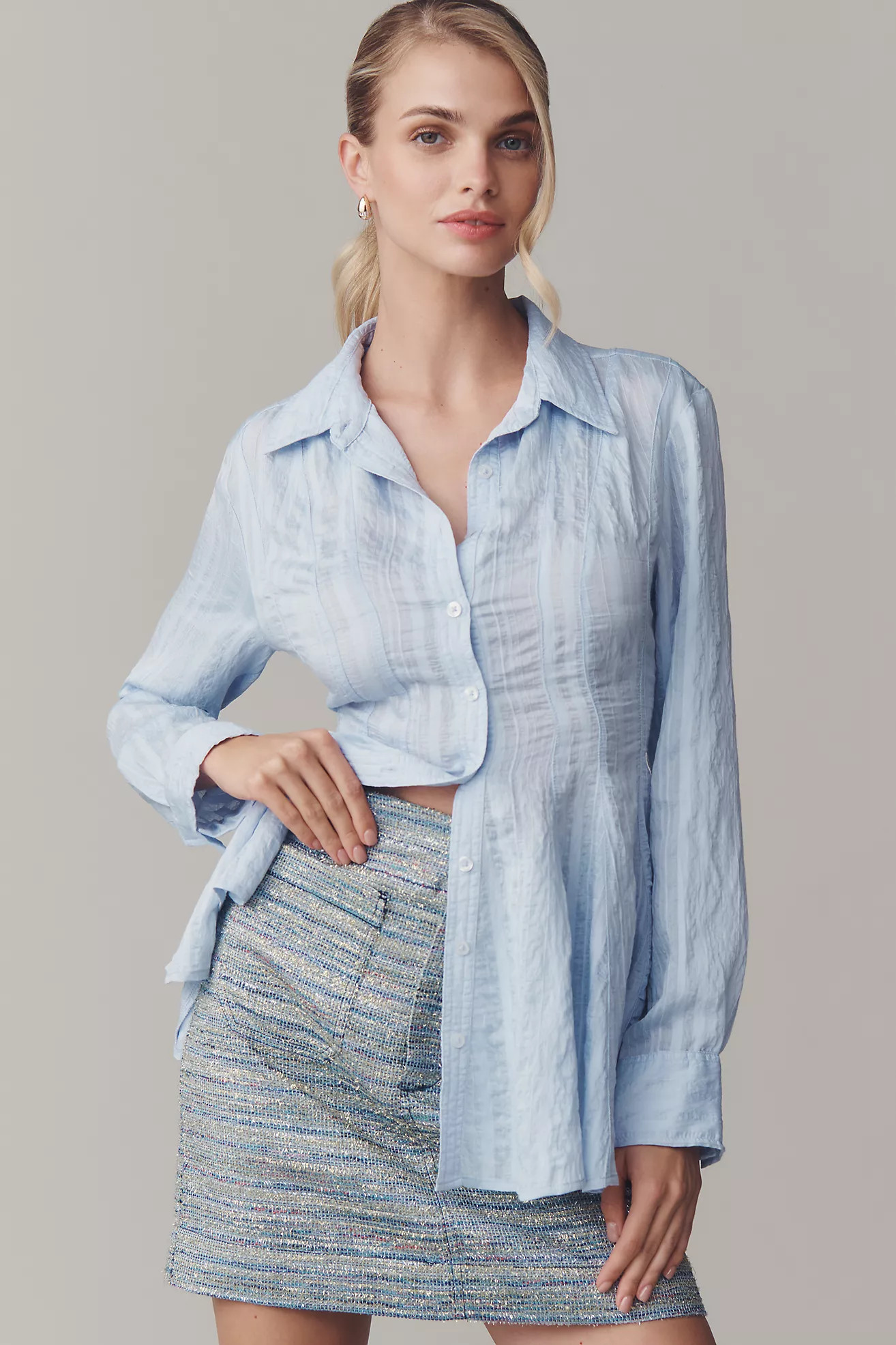 Maeve Waisted Buttondown Tunic | Anthropologie (US)