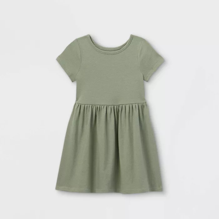 Toddler Girls' Solid Knit Short Sleeve Dress - Cat & Jack™ | Target