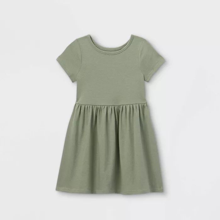 Toddler Girls' Solid Knit Short Sleeve Dress - Cat & Jack™ | Target