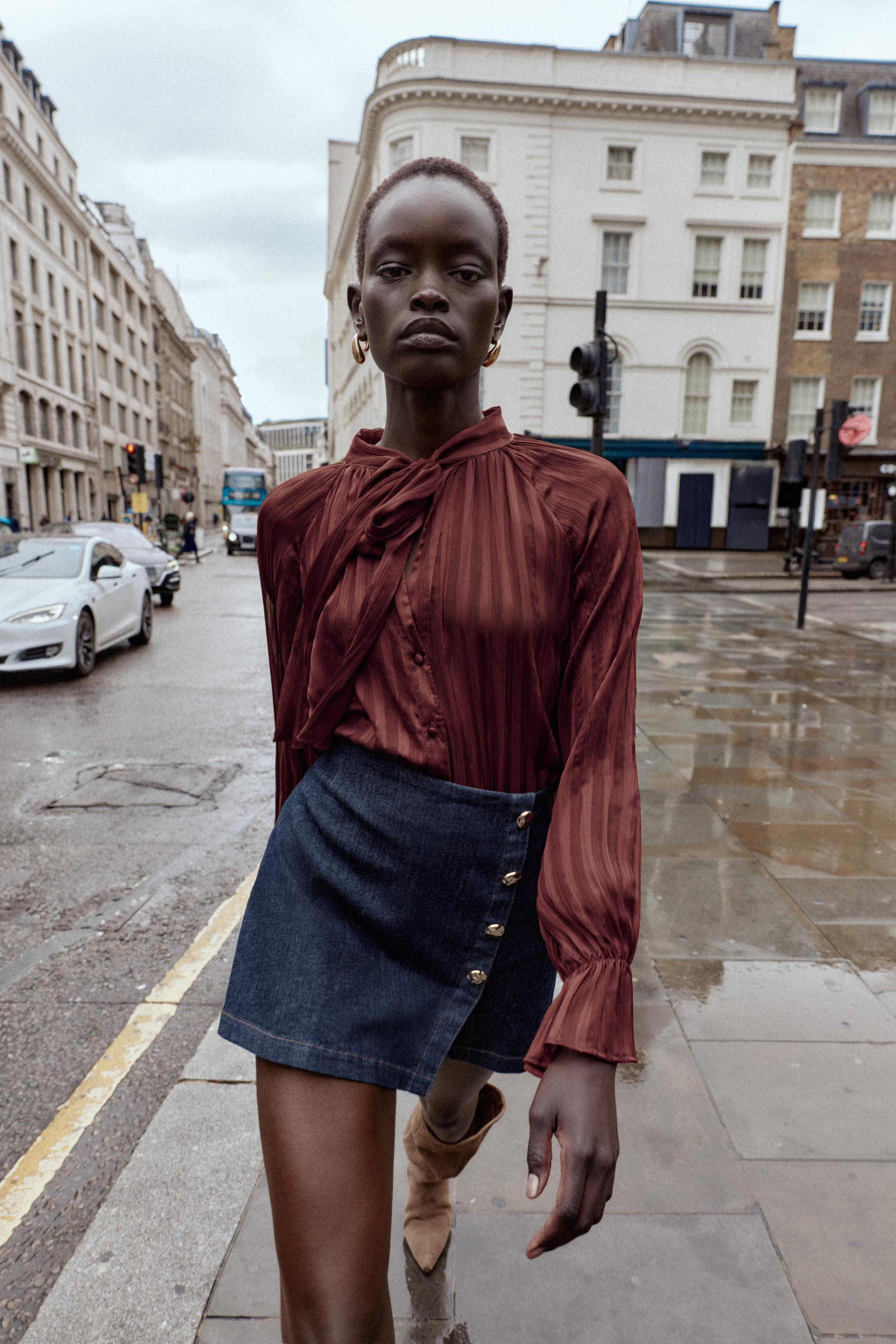 BUTTON WRAP SKORT | Zara US