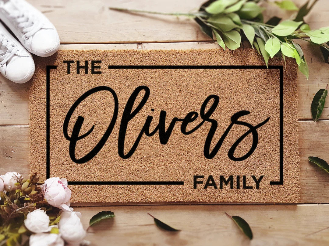 Personalized Rug - Custom Welcome Door Mat - Housewarming Gift - Family Name Doormat - Closing Gi... | Etsy (US)