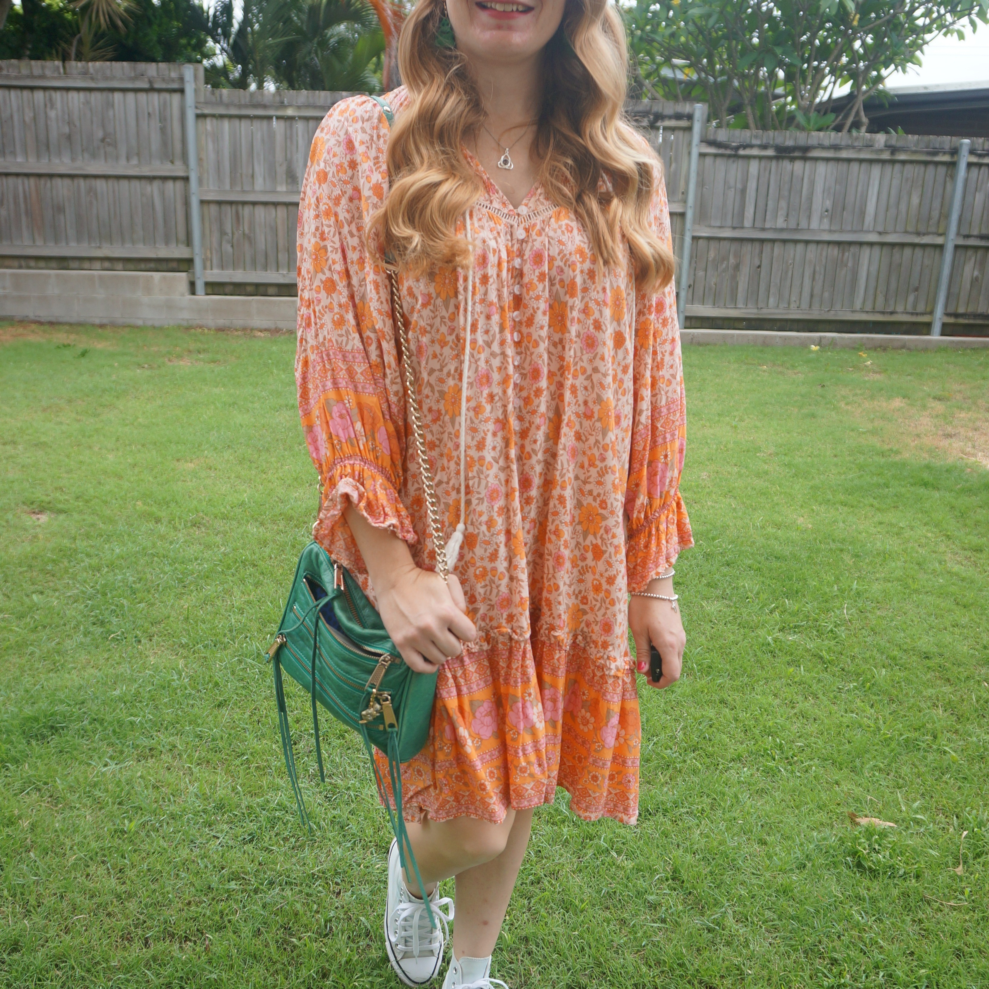 Jaase floral dress with Converse high tops and green Rebecca Minkoff mini 5-zip bag 💚

#LTKdresses #LTKsummer #LTKaustralia