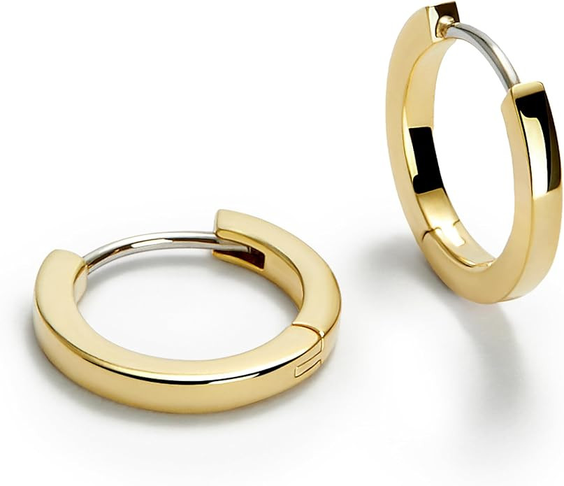 Ana Luisa Gold Huggie Hoop Earrings - Versatile, Easy-To-Stack & Delicate 14K Gold Plated Hoops -... | Amazon (US)