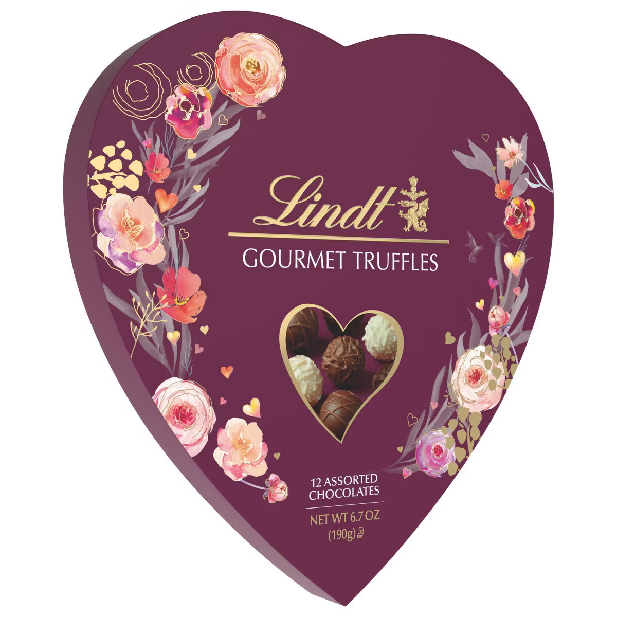 Lindt Valentine's Gourmet Truffles Heart - 6.7oz | Target