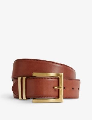 Brompton square-buckle leather belt | Selfridges