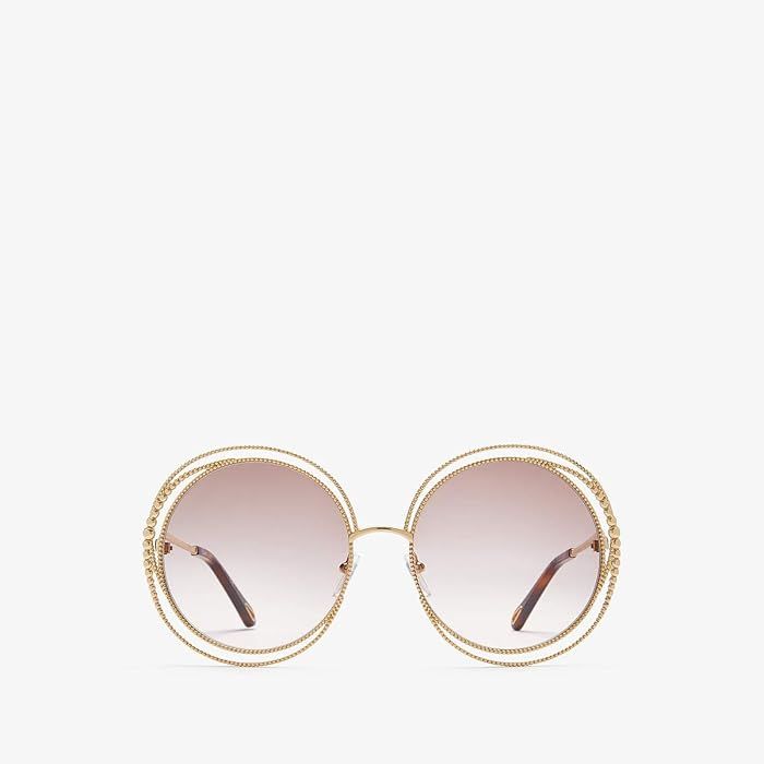 Chloe CE114SCL (Gold/Gradient Light Brown) Fashion Sunglasses | Zappos