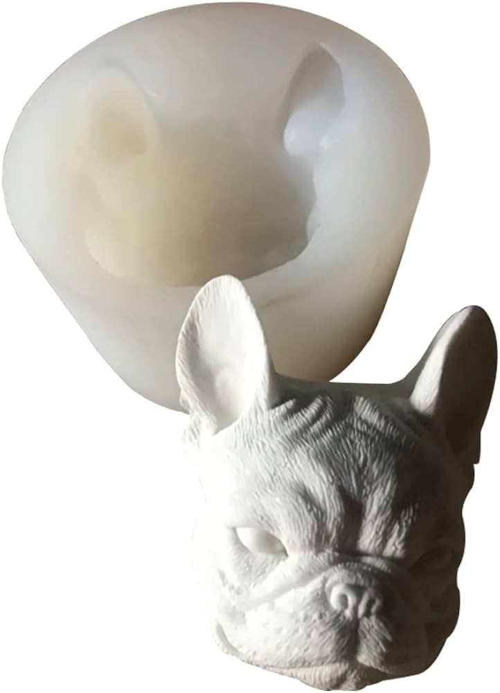 1 Pcs 3D French Bulldog Dog Head Silicone Mold DIY Baking Mold Ice Cube Cake Chocolate Mold Decor... | Amazon (US)