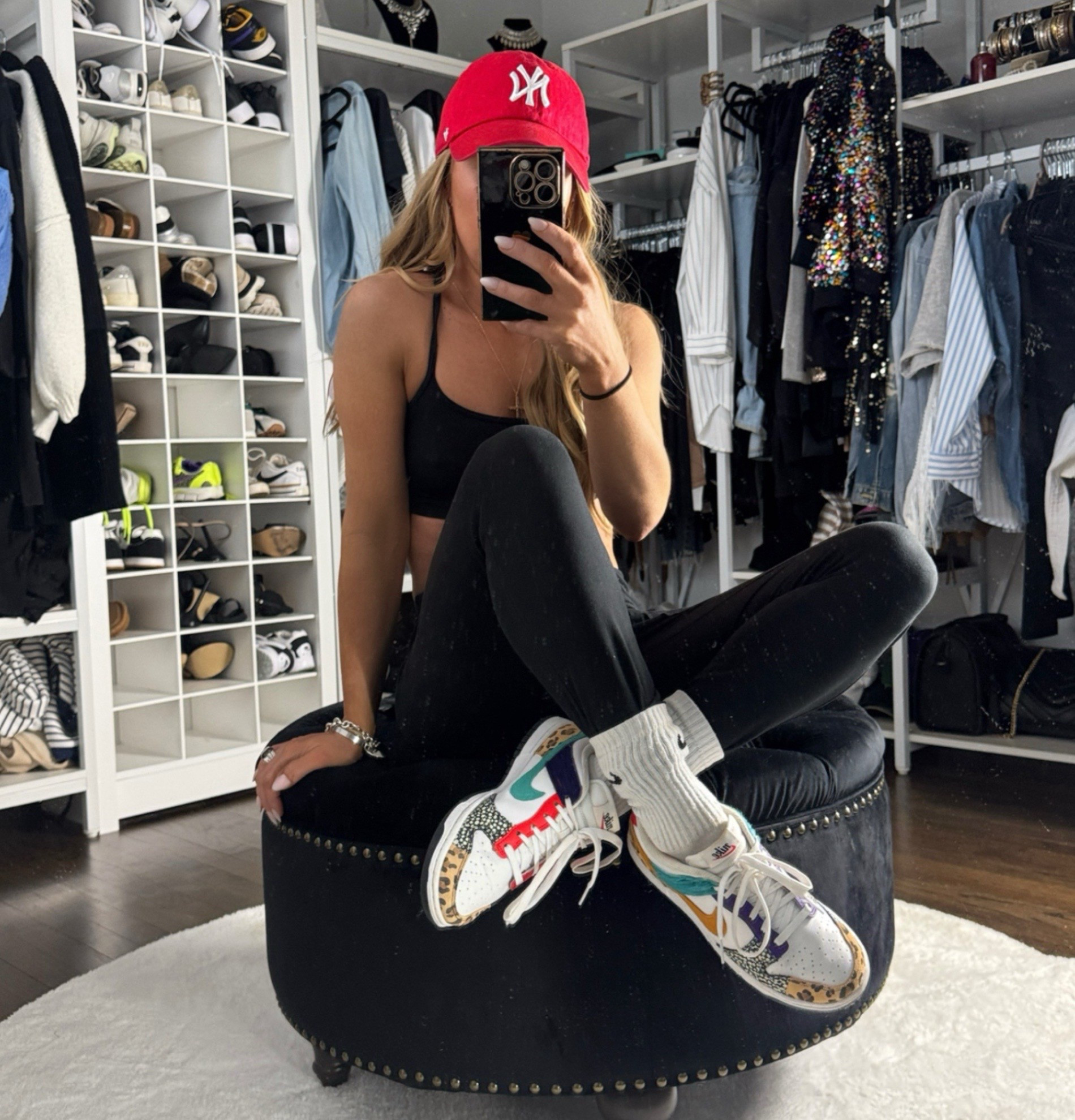 monday = 🧢 + 🧦+ 👟
•
•
Everything is TTS 
baseball cap & leggings @amazon
bralette @target
socks @dicks
sneaks @goat
•
Sneakers, Nike, Nike shoes, leggings, hats, athleisure, athletics, sporty, athletic outfits, fit 

#LTKActive #LTKShoeCrush #LTKStyleTip