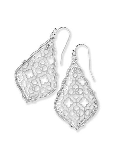 Addie Silver Drop Earrings in Silver Filigree Mix | Kendra Scott