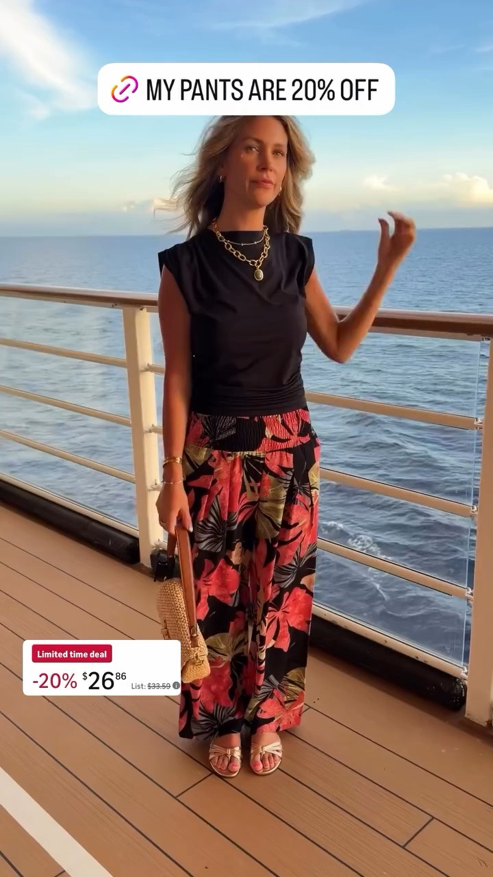 20% off my pants! Wore these on the Disney cruise and they are so cute and comfy!

#LTKPetite #LTKOver40 #LTKSaleAlert