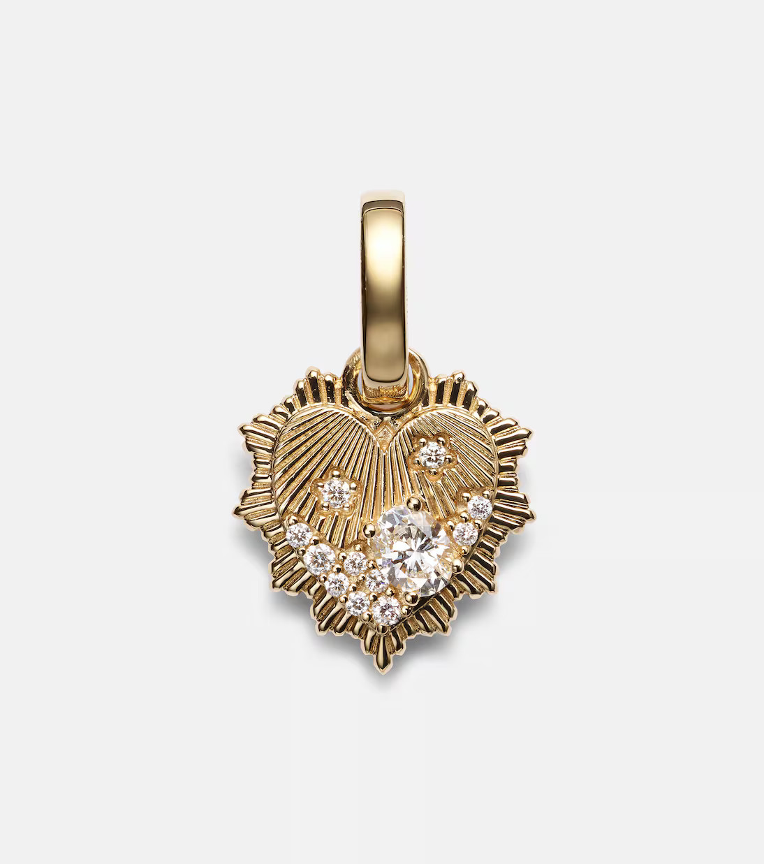 Heart Love Token Mini 18kt gold pendant with diamonds | Mytheresa (US/CA)