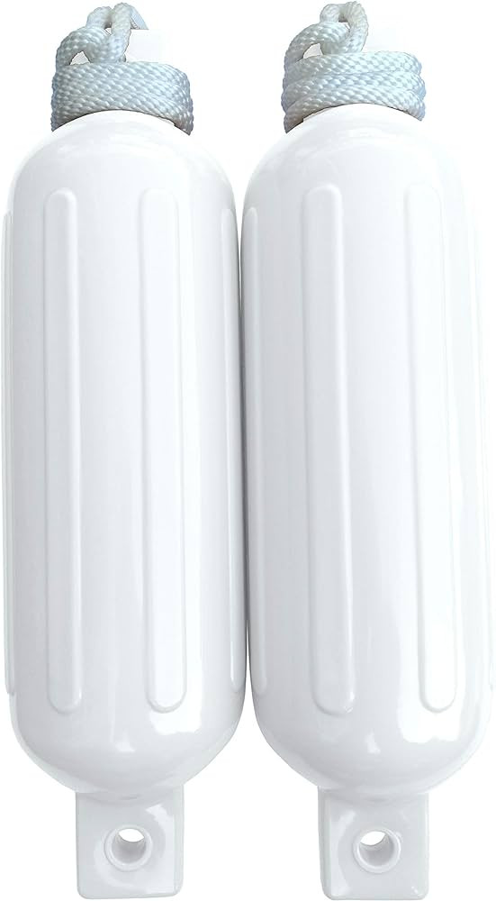 Dock Edge Twin Eye, Dolphin Boat Fenders, Ribbed, 2-Pack with Dockside Lines | Amazon (US)