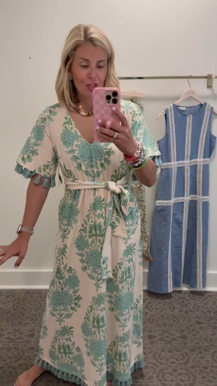 Oh so gorgeous!! This dress is knit and the fringe detail is beautiful!!  It does run big so I sized down to xxs. 

Spartina 449 is 25% off & no code needed. 
*Use code SUMMER for 30% off my bracelets at A+B. 
*Use code mixandmatchmadness for 10% off Loopy
*Use code MIXANDMATCH for 25% off Erin McDermott 

￼

#LTKSaleAlert #LTKdayinmylife #LTKSeasonal